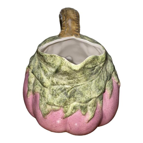 1970s Vintage Eggplant/Aubergine Ceramic Pitcher - Picture 2 of 6